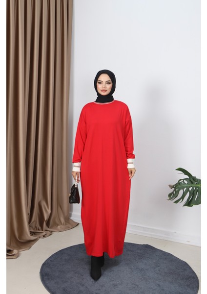 Sim Detaylı Merserize Elbise