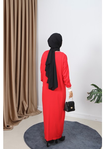 Sim Detaylı Merserize Elbise