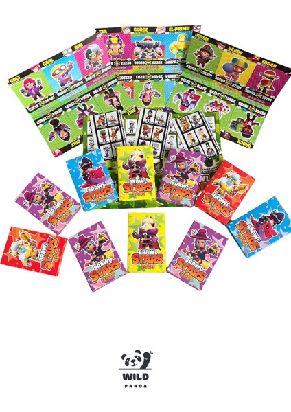 Brawl Starss 2025 Yeni Seri ( 12 Minik Kutu 72 Kart 72 Sticker 1 Adet Albüm) Oyun Kartları