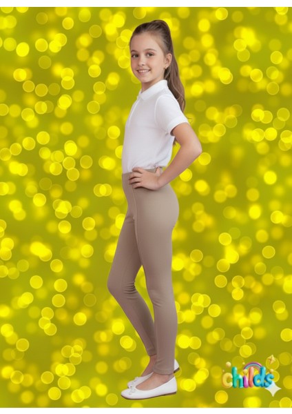 Uzun Çelik Interlok Pamuk Lıkralı Uzun Kız Çocuk Nervürlü Pantolon Tayt fırsatları