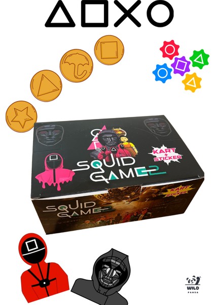 Squid Game 2. Sezon Kartlar | 24 Kutu Içinde Toplam 144 Kart 24 Stickers Oyun Kartları fiyatları