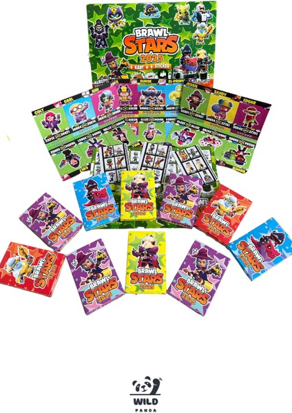 Brawl Stars 2025 Yeni Seri Kart (20 Minik Kutu 120 Adet Kart 20 Adet 6'lı Sticker 1 Adet Büyük Albüm fiyatları