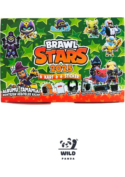 Brawl Stars 2025 Yeni Seri Kart (20 Minik Kutu 120 Adet Kart 20 Adet 6'lı Sticker 1 Adet Büyük Albüm modelleri