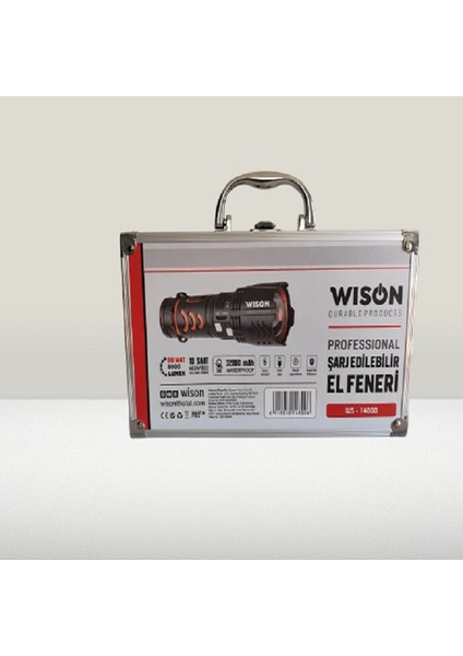 WS-14800 80 Wat 8000 Lümen 10 Saat Çalışan Profosyonel El Feneri (Yeni Ürün)