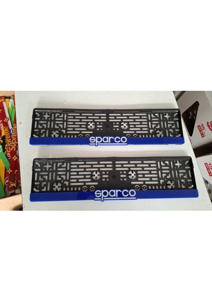 Sparco Mavi Takmatik Standart Plakalık 2li