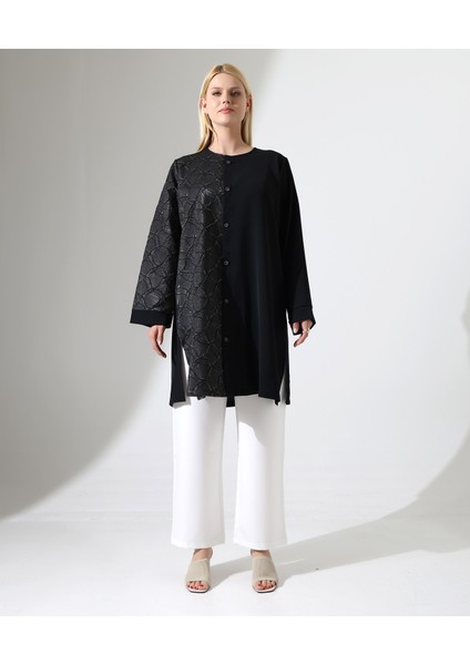 Büyük Beden Dokuma Krep Tunik