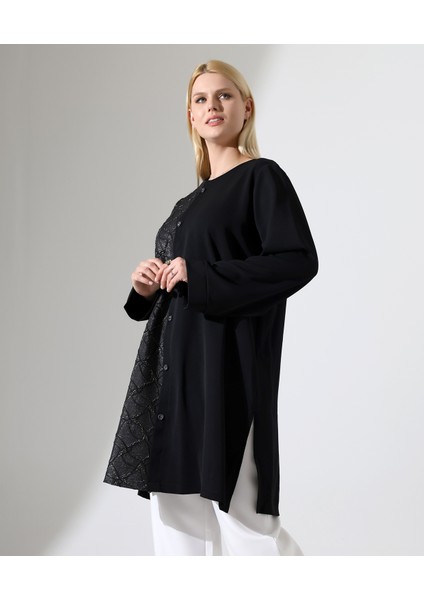 Büyük Beden Dokuma Krep Tunik modelleri