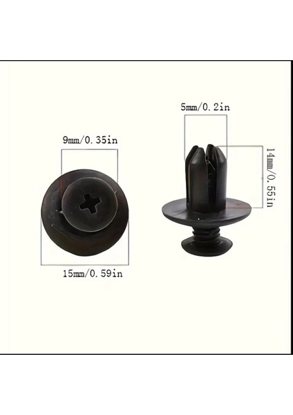 Plastik Araba Tamponu Fender Rivet Hızlı Bağlantı Klipsleri - Tüm Araçlar Için Uygun, Dayanıklı Pp Malzeme, Kolay Kurulum, Sıçrama Kalkanı Sabitleme Klipsleri 5 adet modelleri