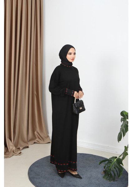 Şeritli Çift Renk Merserize Elbise fiyatları