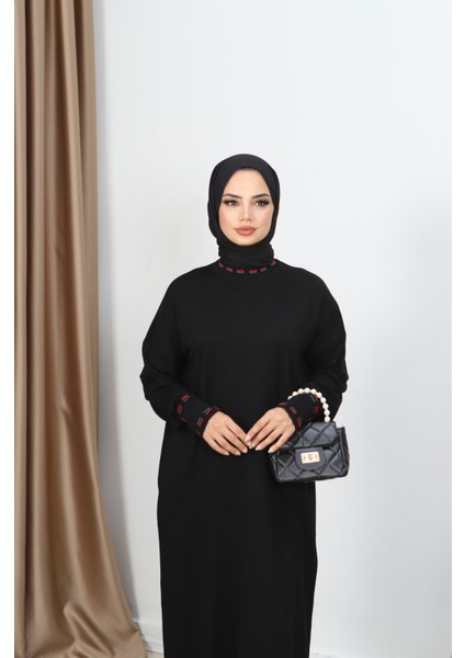 Şeritli Çift Renk Merserize Elbise modelleri