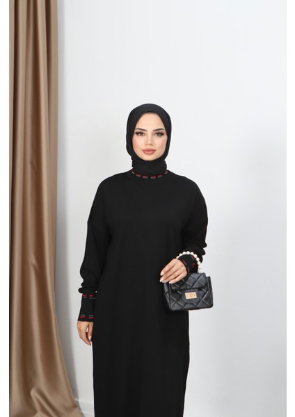 Şeritli Çift Renk Merserize Elbise fırsatları