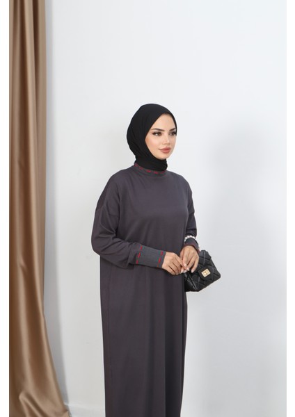 Şeritli Çift Renk Merserize Elbise fırsatları