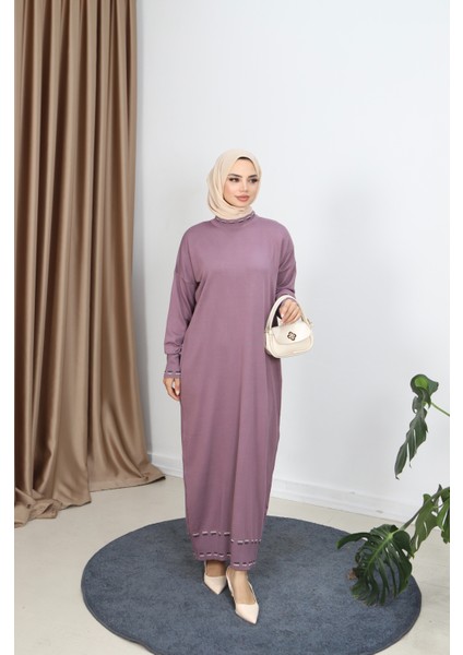 Şeritli Çift Renk Merserize Elbise fiyatları