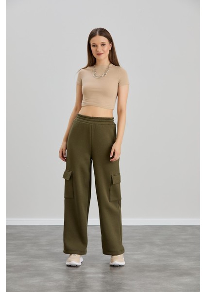 Kargo Cepli Bol Paça Eşofman Altı