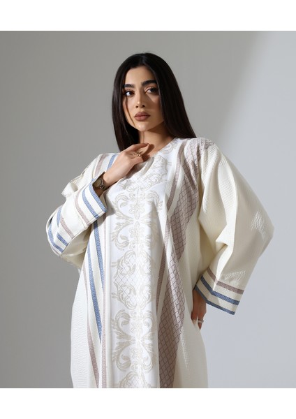 Büyük Beden Dokuma Uzun Elbise