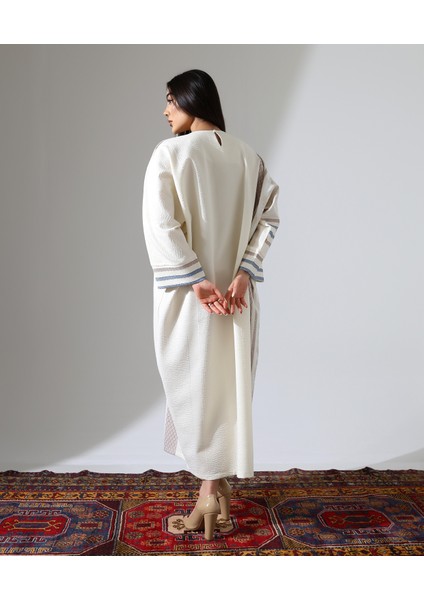 Büyük Beden Dokuma Uzun Elbise