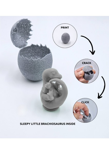 Dinozor Yumurtası-Çatlayan Yumurta Oyuncak-Dino Egg-Brachiosaurus-1 Adet