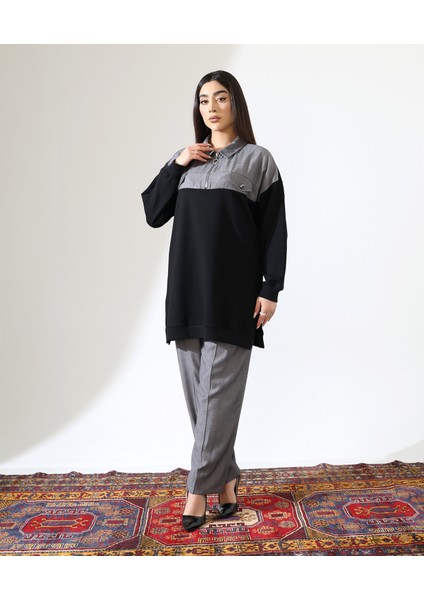 Önden Fermuarlı Tunik Spor Takım