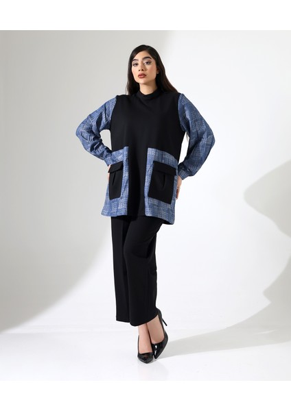Önden Cepli Tunik Pamuk Büyük Beden Takım modelleri