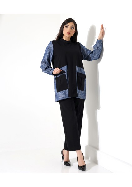 Önden Cepli Tunik Pamuk Büyük Beden Takım indirimleri