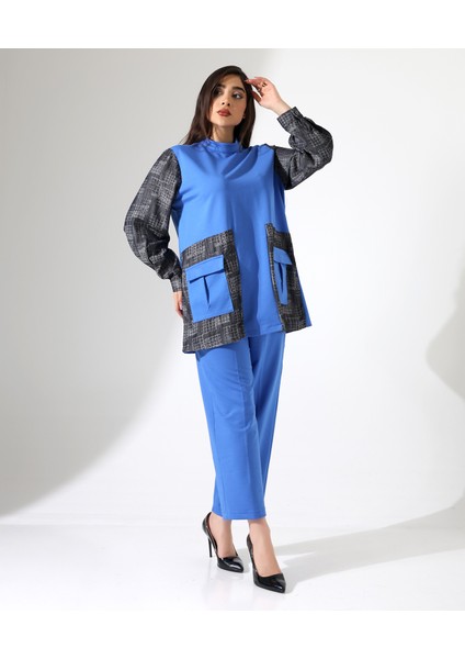 Önden Cepli Tunik Pamuk Büyük Beden Takım modelleri