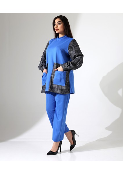 Önden Cepli Tunik Pamuk Büyük Beden Takım indirimleri