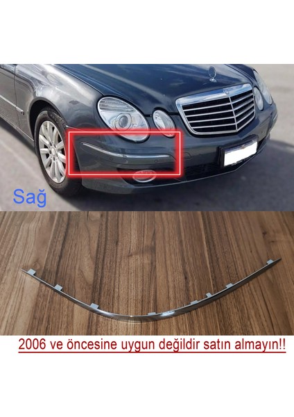 W211 Ön Tampon Çıta Nikelaj Sağ (2007-09) 2118852421