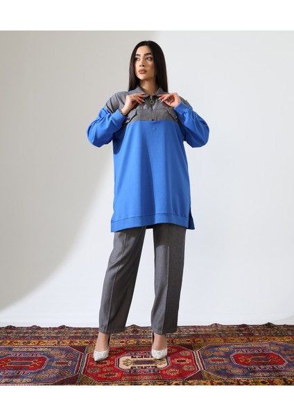 Önden Fermuarlı Tunik Spor Takım