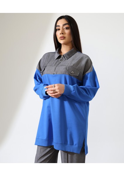 Önden Fermuarlı Tunik Spor Takım