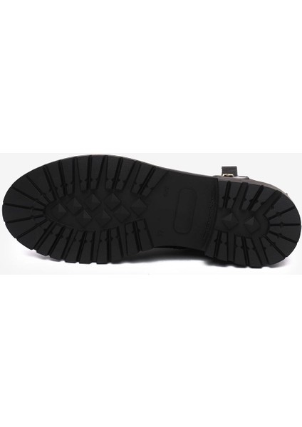 31022 Kadın Hakiki Deri Fermuarlı Kısa Urban Bot indirimleri