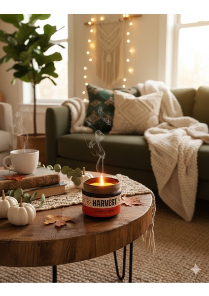 Harvest – Özel Tasarım Balkabağı Kokulu Mum (250GR) 🎃 Doğal Vegan Soya Wax | Ahşap Fitil | Özel Cam Kavanoz fiyatları