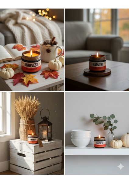 Harvest – Özel Tasarım Balkabağı Kokulu Mum (250GR) 🎃 Doğal Vegan Soya Wax | Ahşap Fitil | Özel Cam Kavanoz fırsatları