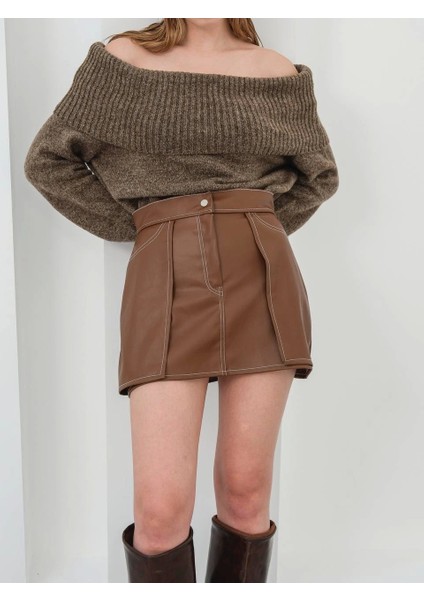 Kontrast Deri Etek Kahve W260015 indirimleri