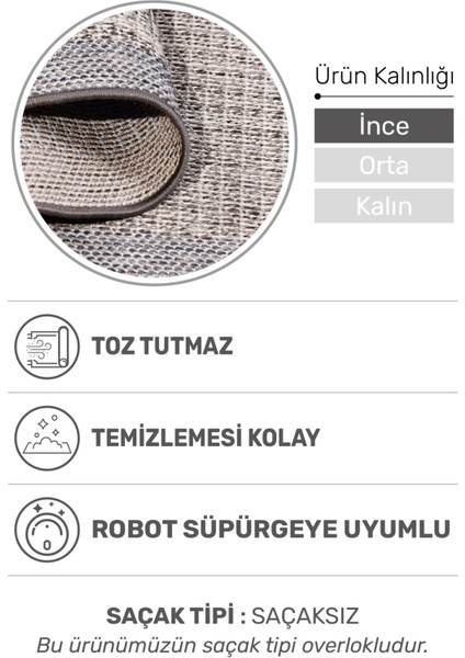 Sisaletta Jüt Görünümlü Sisal Dokuma Modern Kilim | Tozumaz, Robot Süpürge Uyumlu fiyatları