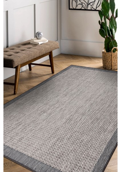Sisaletta Jüt Görünümlü Sisal Dokuma Modern Kilim | Tozumaz, Robot Süpürge Uyumlu modelleri