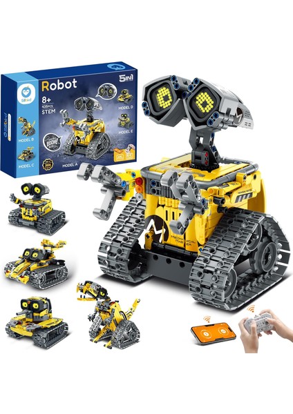 5'i 1 Arada Akıllı Robotik Set – Programlanabilir Uzaktan Kumandalı Robot Oyuncak (6+ Yaş)