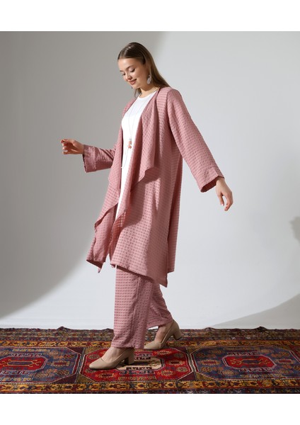 Şal Yaka Hırka Tesettür Büyük Beden Takım modelleri