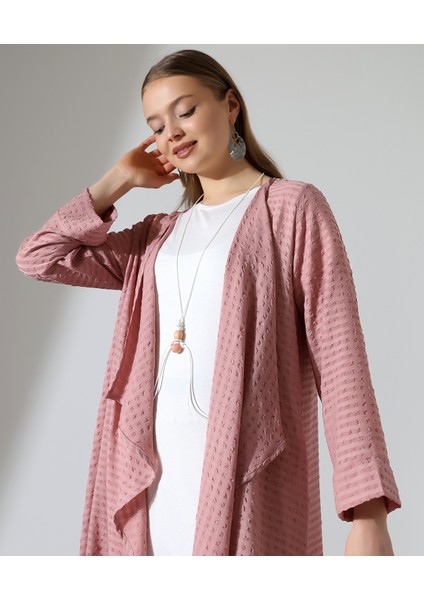 Şal Yaka Hırka Tesettür Büyük Beden Takım