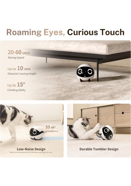Ebo Rola Mini 2k Akıllı Evcil Hayvan Kamerası | Hareketli Robot Kamera | Telefon Uygulamalı | Ir Gece Görüşlü | 2 Yönlü Sesli Konuşma & Video Kaydı** indirimleri