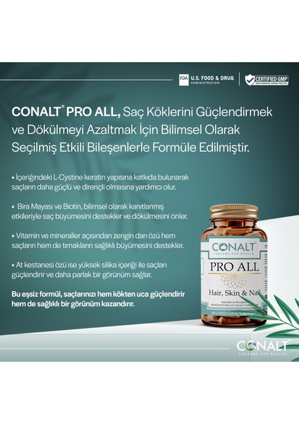 Pro All – Saç, Cilt ve Tırnak Sağlığınızı Destekleyin 60 Kapsül
