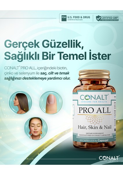 Pro All – Saç, Cilt ve Tırnak Sağlığınızı Destekleyin 60 Kapsül fiyatları