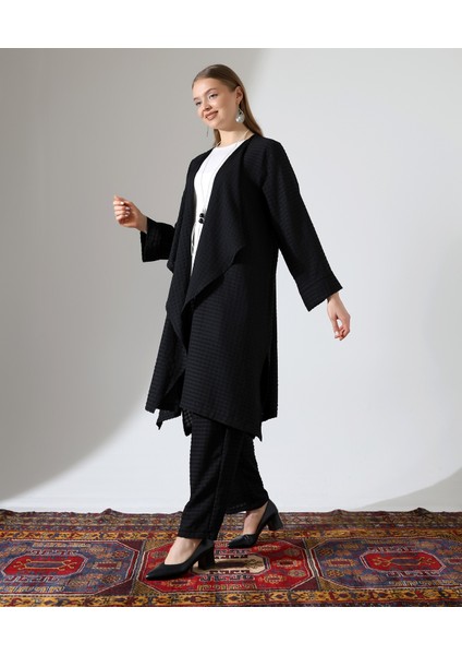 Şal Yaka Hırka Tesettür Büyük Beden Takım modelleri