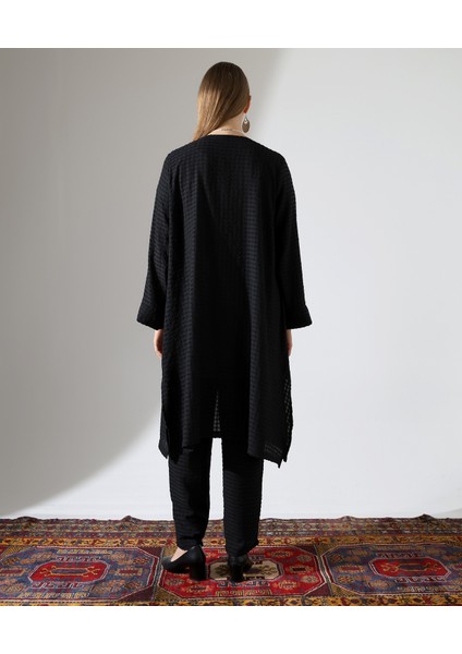 Şal Yaka Hırka Tesettür Büyük Beden Takım