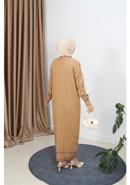 Şeritli Çift Renk Merserize Elbise indirimleri