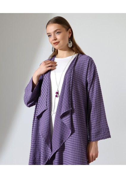 Şal Yaka Hırka Tesettür Büyük Beden Takım