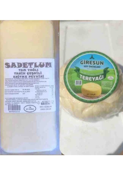 2'li Paket Tereyağ ve Kaşar Peynir 2x1 kg