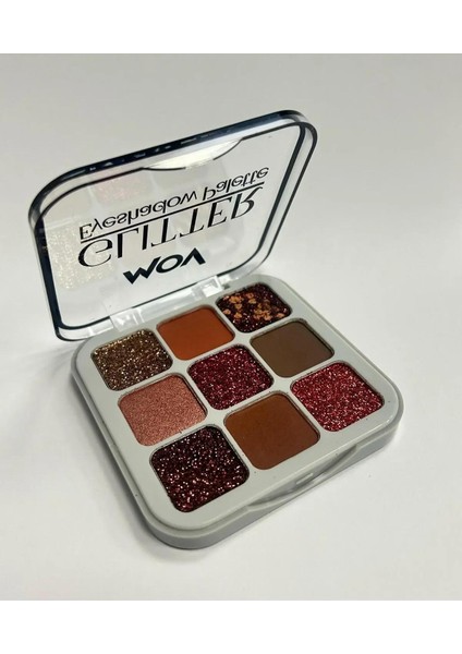 9’lu Glitter Far Paleti No:04 – Yüksek Pigmentli ve Kompakt Göz Farı Paleti fırsatları