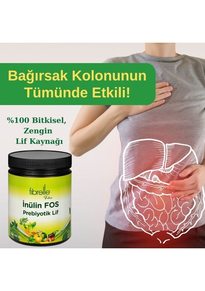 Inülin Fos Prebiyotik Lif 500 Gr