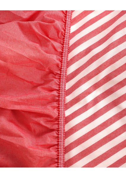 Çizgili Tek Kişilik Lastikli Çarşaf Nevresim Takım modelleri