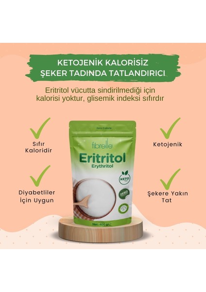 Eritritol Ketojenik Vegan 400 gr fırsatları
